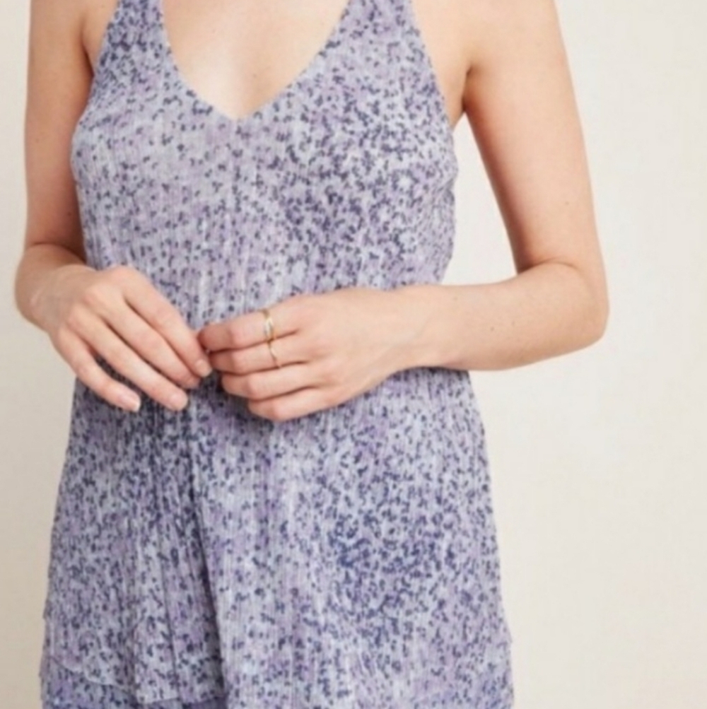 NWT Anthropology Metallic Shimmer Tank Blouse